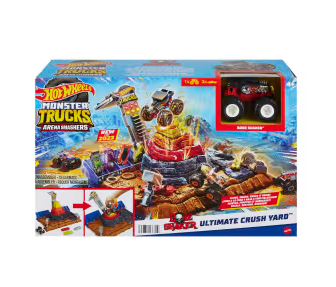 Hot Wheels Monster Trucks System of Play Ultimate Crush Yard Playset